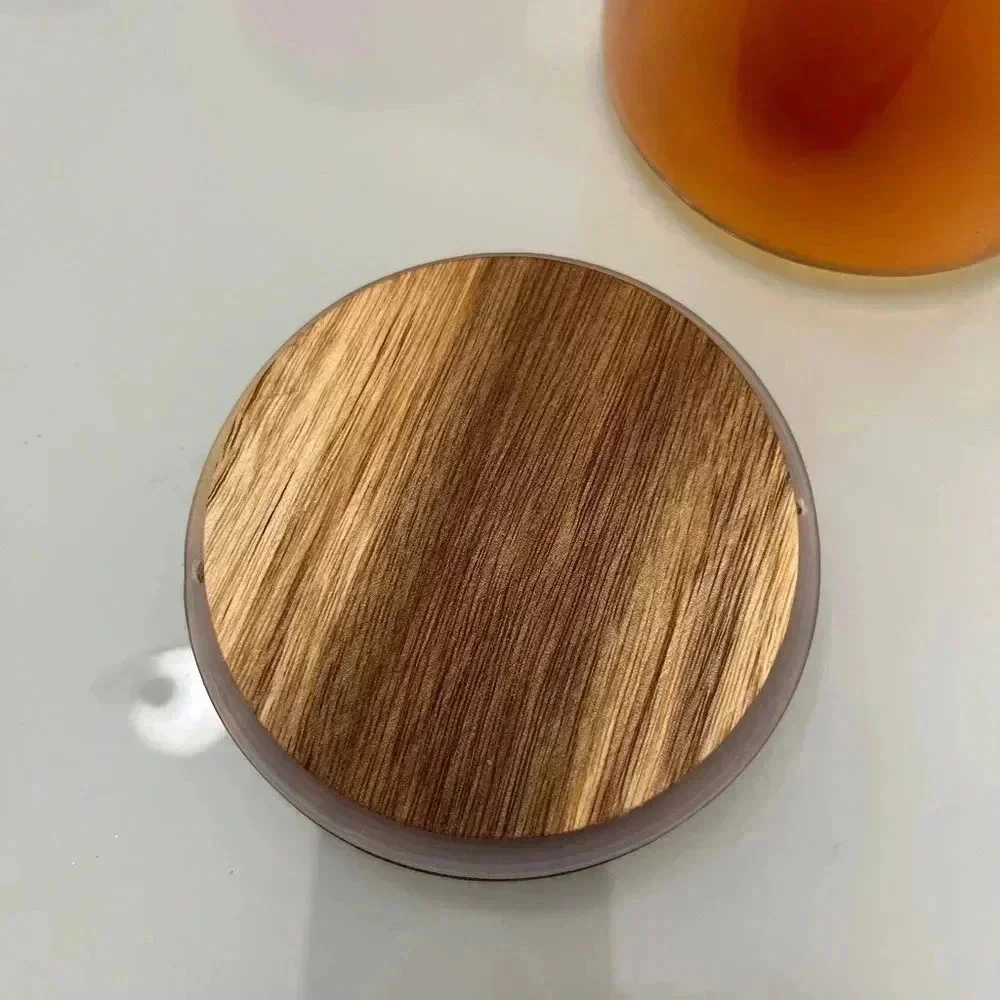 Mod Acacia + Glass Set of 3 Jars
